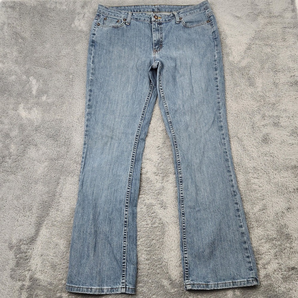 Riders by Lee Jeans Women 16‎ L Blue Bootcut Mid Rise Stretch IZS-E843-017